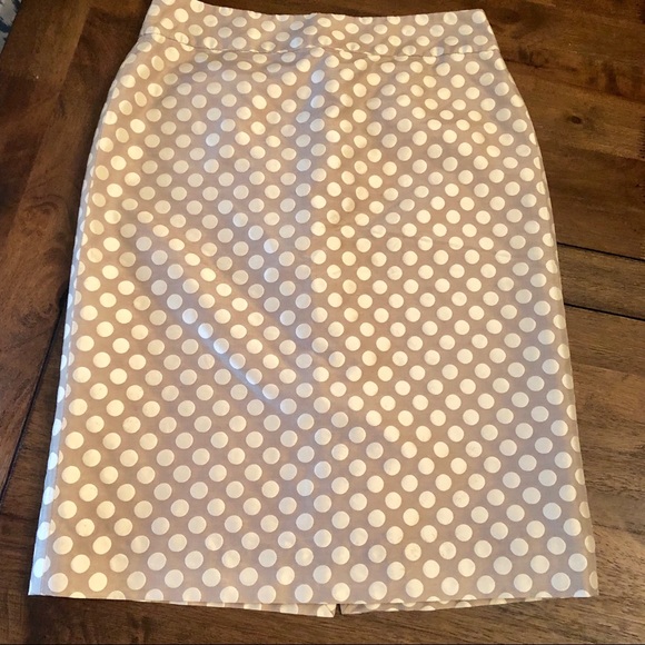 J. Crew Dresses & Skirts - NWT J. Crew Beige Polka Dot Skirt